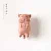 Talla de Madera de Ciprés Rojo Gato Accesorios DIY Llavero Personalizado Accesorios Colgante de Mascota Pequeña de Dibujos Animados Lote