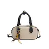 Bolsa pequena quadrada texturizada da moda deste ano para mulheres, nova coleção outono 2026, bolsa de ombro simples color block, bolsa transversal para o dia a dia