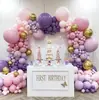 Set de Globos Personalizado para Decoración de Boda, Set de Cadena de Globos de Látex, Suministros de Decoración Temática para Fiesta de Cumpleaños