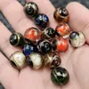 Contas Redondas de Vidro Cinza Perfumadas Contas Soltas Fio de Ouro Artificial Contas Redondas de Vidro Fio de Ouro Pulseira Colar DIY Acessórios de Joias Feito à Mão