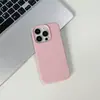 Funda para teléfono móvil de color sólido con textura de lichi 16 para Apple 15promax agujero grande 14 tendencia 13 tacto piel 12 funda suave 11