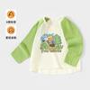 Camiseta de manga larga para niños de primavera y otoño, camiseta de algodón para bebés y niñas, chaqueta coreana a la moda para niños.