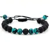 Pulseras Más Vendidas Transfronterizas de Amazon, Pulseras de Piedra Volcánica para Hombre, Accesorios Versátiles de Gama Alta para Mujer