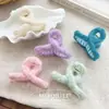 Pinza para el Cabello de Felpa de Lana de Colores Coreana, Pasador Dulce y Lindo para Peinados Recogidos en la Parte Trasera de la Cabeza, Accesorio para el Cabello de Pinza de Tiburón para Mujeres