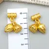 Colar Antigo Banhado a Ouro com Pingente de Chocalho para Longevidade, Pulseira e Colar DIY Dupla Felicidade Flor de Lótus Acessório de Joia
