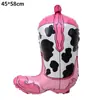 Nuevos Globos de Vaca con Forma Especial Fiesta Temática de Granja Decoración con Globos de Dibujos Animados Patrón de Vaca Globos de Papel de Aluminio Estilo Rancho