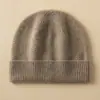 Nuevo Gorro 100% Cachemir, Unisex, Gorro de Punto Grueso Cálido, Versátil para Cabeza Grande con Protección para las Orejas