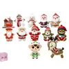 Llavero Colgante Navideño Muñeco Estéreo de Papá Noel Colgante Exquisito para Bolso Llavero de Coche Pequeño Regalo