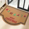 Felpudo decorativo navideño transfronterizo, felpudo de entrada de palma de coco artificial, alfombrilla para raspar suciedad y eliminar polvo, felpudo antideslizante para entrada, alfombra personalizada