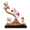 Behanmei Wufu Ruyi Traz Riqueza e Tesouro Gato Ornamento Casa Sala de Estar Decoração de Barzinho Abertura de Caixa Presente de Festa Anual