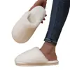 Pantuflas peludas de felpa para mujer para otoño e invierno, suaves y gruesas para uso en interiores, cálidas y adecuadas para usar al aire libre, pantuflas de algodón cerradas para el hogar