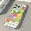 Come Más Verduras Adecuado para iPhone 17 Pro Max Crema Espejo Funda para Teléfono Aceite 16 Nuevo 15 Dibujos Animados 14 Piezas