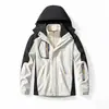 Nueva chaqueta con capucha tres en uno para otoño e invierno con forro interior que se puede usar sola, cortavientos, impermeable, a prueba de frío, cálida, con mangas de velcro