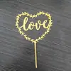 Nuevo Topper para Pastel de San Valentín Globo Corazón de Amor Silla Doble Decoración Acrílica Estilo Ins