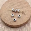 6.3X5.8X4.2Mm 0.5g Plata Antigua Popular Europea y Americana Cuentas Pequeñas con Agujero Cuentas Espaciadoras
