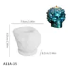 Molde de Silicone de Caveira Facetada Estilo Gótico para Velas Aromáticas DIY, Decoração de Mesa, Ornamento de Halloween, Molde de Resina