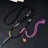 Corda para Colar Trançada Artesanal de Xizang Cordão com Pingente Multicolorido Venda Quente Cordão Vintage com Borla Cordão para Pendurar Joias Populares