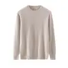 Nova coleção outono e inverno masculina: suéter de cashmere versátil, quente e estiloso com padrão de tricô torcido e gola redonda, perfeito para o uso diário