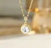 Collar Colgante de Zirconia Púrpura con Forma de Gota Chapado en Cobre Dorado, Diseño de Nicho de Lujo Ligero Estilo Francés, Cadena de Acero de Titanio, Cadena de Clavícula para Mujer