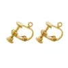 Pendientes envío invisible diy tornillo de cabeza plana clip para oreja accesorios chapado en cobre con anillo de suspensión clip para oreja sin convertidor para agujero de oreja