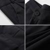 No. 48 Nylon de Seda de Hielo Casual Pantalones Cortos Blancos Verano Nuevos Pantalones de Pierna Ancha Pantalones Medianos Delgados Pantalones de Cuatro-Cinco Puntos