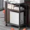 Gabinete de Almacenamiento para Impresora, Estante de Escritorio para Apartamento Pequeño, Estante de Almacenamiento Móvil de Pie, Soporte para Host de Computadora