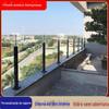 Coluna de Aço Inoxidável 304 Vidro Perfurado Ranhura Interna Cartão Varanda Escada Decoração de Casa Corrimão Aço Inoxidável 201 Guarda-corpo