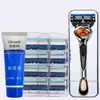 Rasuradora manual de cinco hojas, estilo vintage, calidad alemana, rasuradora giratoria de 5 hojas para un afeitado ultra limpio para hombres