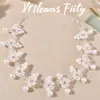 Moda Europea y Americana para la Cabeza Personalidad Novia Niñas Perlas Cuentas Cristal Cadena Suave Diadema Tocados Venta al por Mayor Transfronteriza Europea y Americana