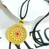 Tienda de Oro Mismo Estilo Collar de Oro Antiguo para Mujer con Colgante de Calabaza, Cadena para Suéter de Brújula de Ocho Tesoros Giratoria, Joyería Chapada en Oro de Cobre