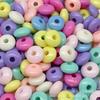 Contas espaçadoras oblatas de acrílico coloridas, contas de ábaco, contas de roda de plástico, contas espaçadoras de pulseira faça você mesmo, acessórios de material