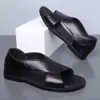 Sandálias Masculinas de Verão Plus Size 48 Transfronteiriças Novas Calçados para Exterior Romanas Retrô Casuais Sola Macia Antiderrapante Slip-on Sandálias de Praia
