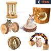 Amazon Explosiones Hámster Juguete de Madera Hámster Conejo Cerdo Holandés Loro Juego Molar Suministros Set de Combinación