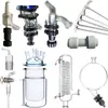 Accesorios para Reactor de Vidrio Válvula de Descarga Botella de Reacción Válvula Inferior Brida Embudo de Pistón Sello Mecánico Paleta Mezcladora de Ptfe