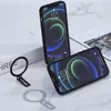 Soporte de pivote de una pieza transfronterizo, carga inalámbrica, anillo magnético para teléfonos móviles, adecuado para Apple y Android, soporte invisible montado en la parte posterior