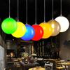 Lustre de restaurante de bola colorida, moderno e minimalista, lâmpada de LED para bar, corredor, sala de jantar, jardim de infância, lâmpadas criativas