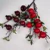 Frutas e Flores Artificiais para Decoração de Cena de Casamento, Arranjos Festivos de Frutas e Galhos, Frutas de Azevinho no Atacado, Flores Especiais para Casamentos
