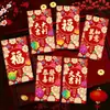 2027 Año del Cordero Sobre Rojo Hojuelas Doradas Escarchado Creativo Dibujos Animados 3D Zodiaco Cien Yuan Mil Yuanes Sobre de Dinero de la Suerte Bolsa de Sobre Rojo de Año Nuevo