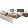 Mobiliario de Hotel Habitación Estándar Juego Completo de Camas de Hotel B&B Apartamento Habitación de Huéspedes Doble Tablero Multicapa Personalización