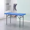Mesa Portátil Dobrável para Exterior Barraca de Feira Noturna Simples Retangular Reunião Jantar em Casa Mesa e Cadeira de Jantar para Carro