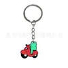 Chaveiro Sapo de Viagem Fofo Desenho Animado Pingente de Bolsa Popular PVC Cola Macia Decoração de Lembrancinha