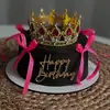 Nova Decoração de Bolo de Aniversário Feliz Estilo Ins Transfronteiriço Inserções Acrílicas Decorações Laterais de Bolo Suprimentos para Festa