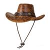 Rebite de Cinto Niutou Chapéu Jazz Masculino e Feminino Primavera Verão e Outono Chapéu de Sol para Viagem ao Ar Livre Aba Larga Chapéu de Cowboy Ocidental de Xizang