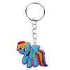 Colgante de Unicornio Lindo Dibujo Animado Caballo Pequeño Llavero de Bolsa Adorno Colgante PVC Goma Blanda Decoración de Llavero Colgante Pequeño