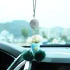 Espejo Cruzado Especialmente Diseñado para Pedrería de Arcilla, Borlas, Bolas de Pelo de Visón, Colgantes para Espejo Retrovisor de Coche, Suministros para Decoración Interior de Coche Colgantes