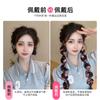 Peluca de Trenzas de Burbuja Destacadas Trenzas Boxeadoras Naturales Trenzas de Linterna Doble Cola de Caballo Trenzas de Giro de Burbuja Peluca para Mujer