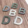Letras de Diamante Montadas a Mano de Aleación de Zinc de Zhuzi Accesorios para Joyería DIY Letras Negras Brillantes Accesorios para Carcasa de Teléfono Móvil