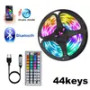 Kit de Tira de LED Transfronteiriça 5050 RGB Colorida Controle Remoto de 24 Teclas Bluetooth Tira de LED 5V Luz de Atmosfera para Fundo de TV