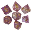 Resina de Arena Líquida Mesa de Juego Dnd Dungeons & Dragons Coc Juego de Rol Trpg Cthulhu Dados de Epoxi Vaso para Dados Mesa