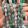 12x16mm Pedra Natural Cristal Ágata Gota D'água Contas Planas DIY Pulseira Colar Acessórios de Joias Produtos Semi-Acabados Atacado